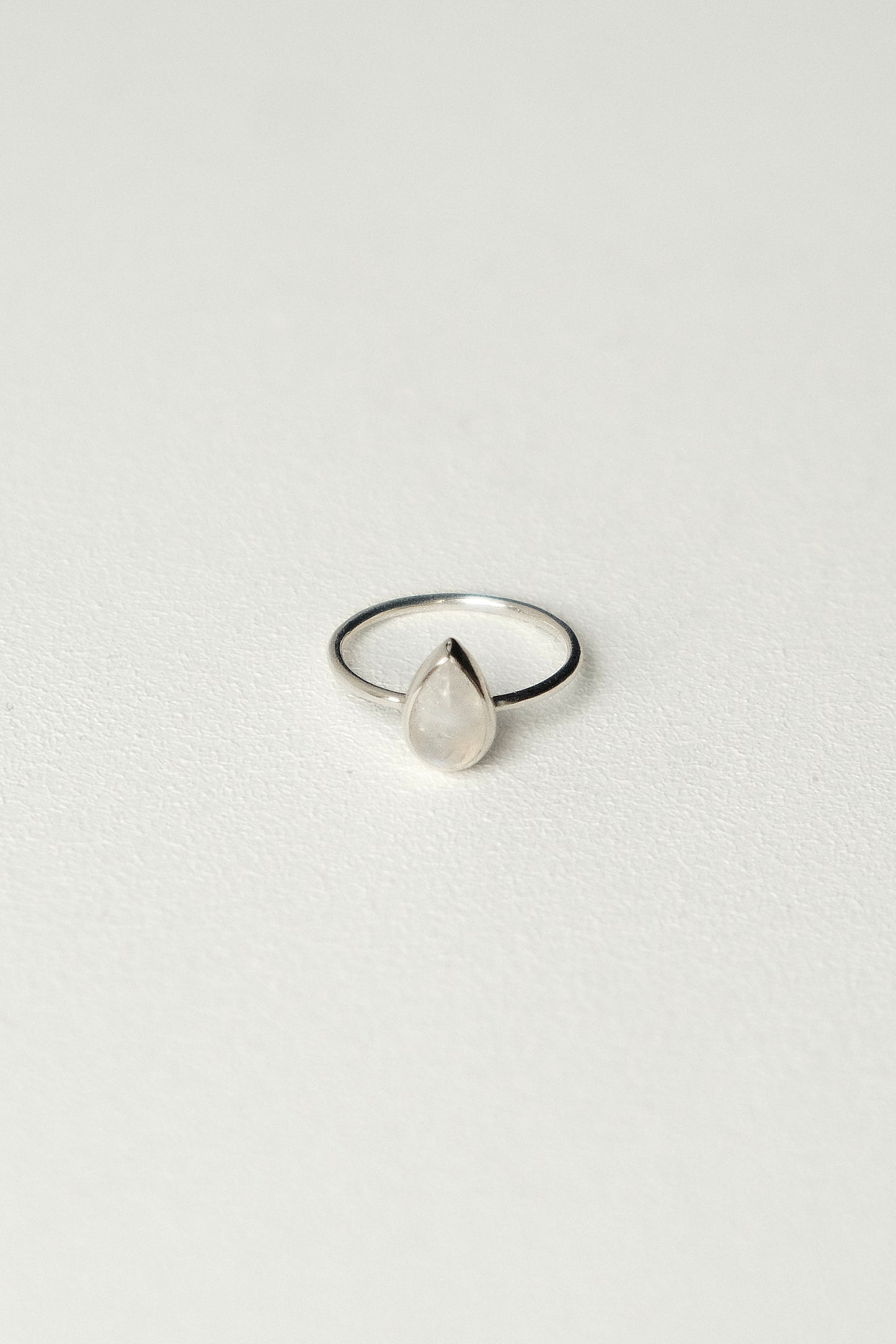 "MOON" ring in the shape of a drop