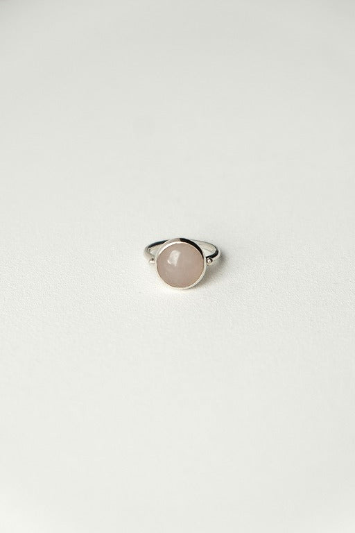 Ring "ROSE" with pink quartz